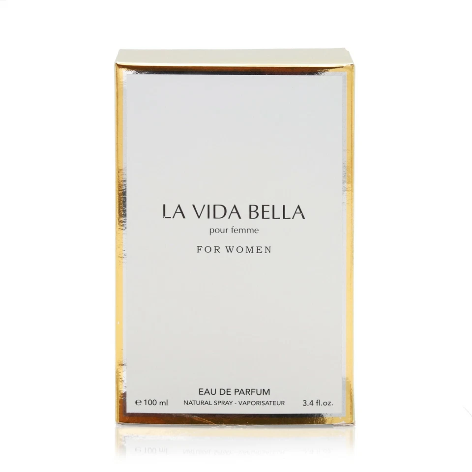 Por FC La Vida Bella Spray Natural 3.4 fl oz y 100 ml para mujer con bolsa Foto 3 de 4