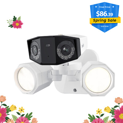 Reolink Duo Floodlight PoE 4K PoE Security Camera Spotlight 2-Way Talk 180° View