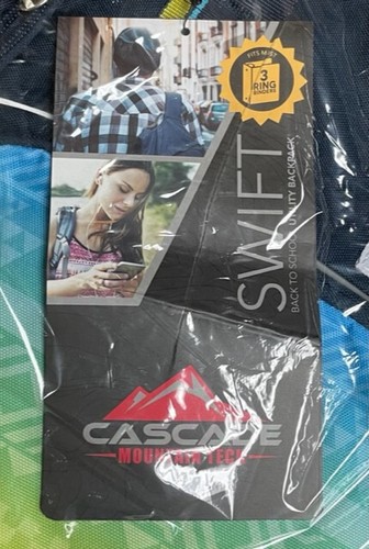 Cascade Mountain Tech Swift Utility 4 ZIPS Backpack (NAVY/MULTI) NWT - Picture 2 of 2