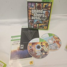 Grand Theft Auto V 5 Xbox 360 Case, disk and manual