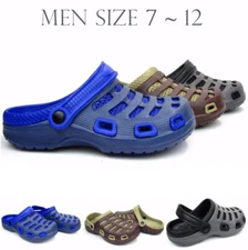 Men's Clogs Garden Shoes Slip On Non Skid Mule Light Weight Sandals Casual 