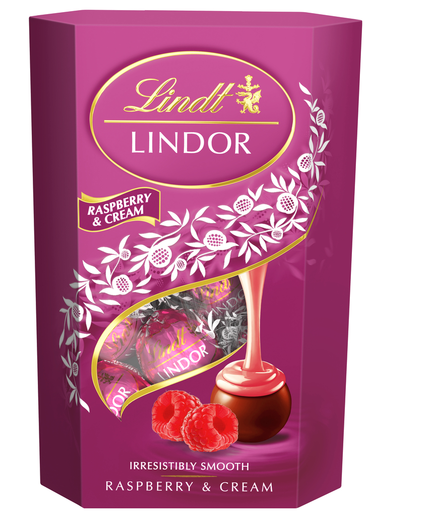 🍬 LINDT LINDOR - 200G - RASPBERRY & CREAM PRALINES SWISS