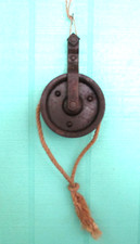 Vintage Barn Pully,OVERHEAD DOOR Stamped, MCM, Wall Decor,Barn Find
