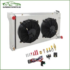 For 1967-72 Chevy/GMC C/K 10/20/30 Series Pickup Truck 4 Row Radiator Shroud Fan