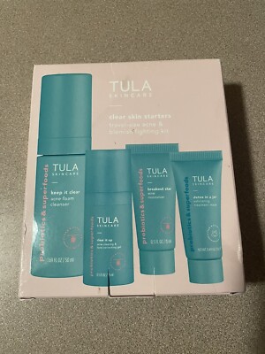 TULA Clear Skin Starters Travel Size Acne & blemish Fighting Kit-Exp 2/24*New