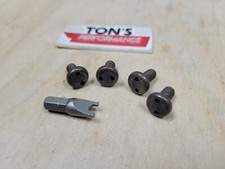 Mercedes Security Black Faded Anti Theft License Plate Screws Stainless Bolts