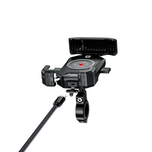 Phone Holder 15W Wireless Charger USB Charging Mount for Motorcycle Handlebar US - Picture 20 of 22
