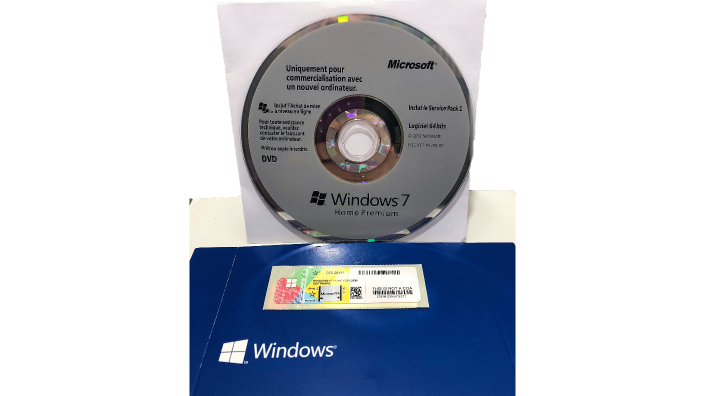 Microsoft Windows 7 Home Premium Sp1 format DVD 64 bit licen