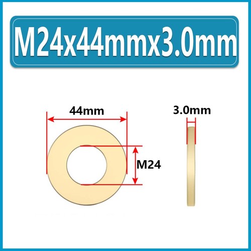 Solid Brass Flat Washers M2 M3 M4 M5 M6 M8 M10 M12 ~ M24 Thickening Shim Washers - Picture 92 of 92