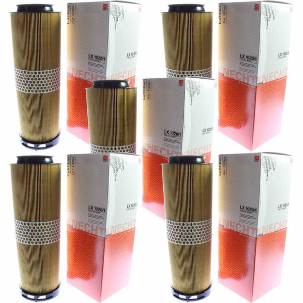 5X Mahle / Knecht Lx 1020/1 Luftfilter Filter Air-image
