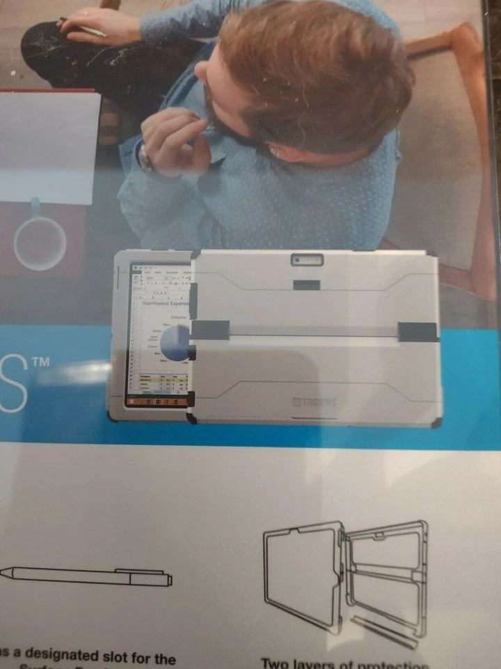 Trident Cyclops Series Case for Microsoft Surface 3 - Retail Packaging - White - Image 3 of 4