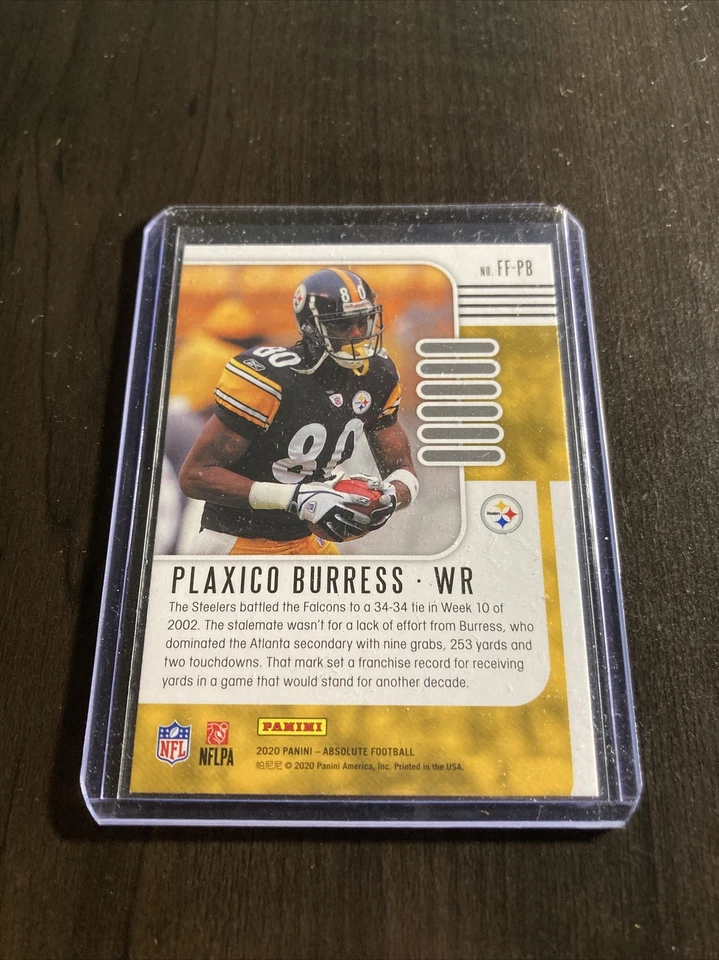 Plaxico Burress FANTASY FLASHBACK ABSOLUTE FOOTBALL CARD 2020 T7-58 - Image 2 of 2