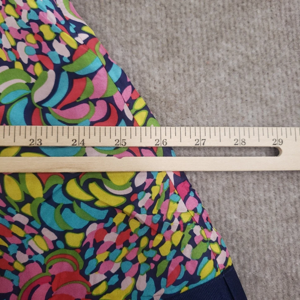 Minifalda Lilly Pulitzer para mujer talla 8 azul rosa seda ligera forrada cremallera Foto 4 de 4