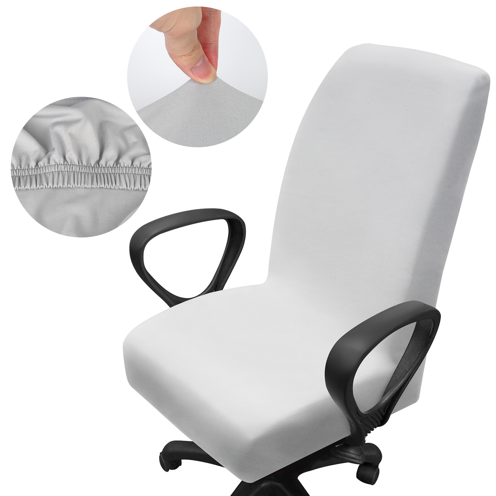 Cover, Stretch Armless Slipcover For Desk Computer Task Wide Seat