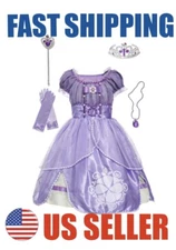 Sofia the First Dress Up Costume Set for Girls US Fast Shipping