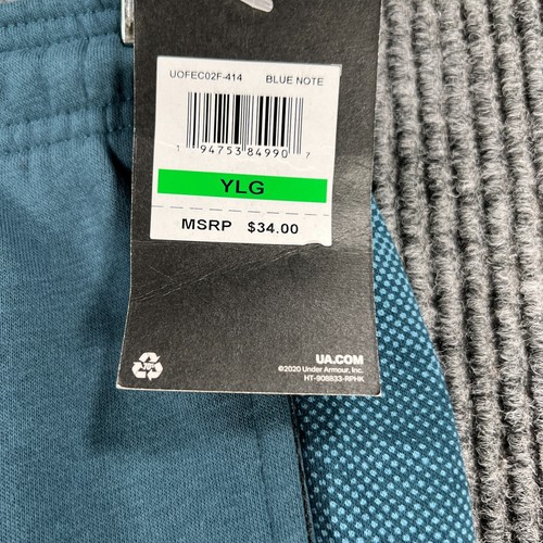 Under Armour Jogger Pants Youth Boys Large Blue Active Casual Fleece Lined New - Picture 10 of 12