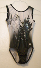 GK leotard AS Adult Small Black/White