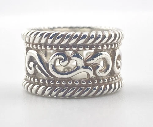 Brighton Vintage Sterling Silver Open Scrollwork Band Size 7