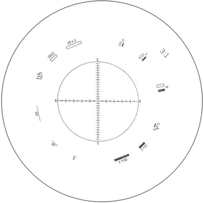 Walton Beckett Microscope Reticle G22 for ACM, Particle & Fiber Analysis - 21mm