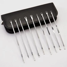 Pimple Popper Blackhead Remover Kit Dr Tool Comedone Zit Extractor Best 9PCS/Set