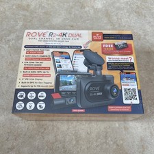Brand New ROVE R2-4K DUAL Dash Cam Front 4K  Rear 1080P GPS 5G WiFi 128GB