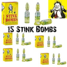 15 VIALS OF STINK BOMBS stinky fun fart poo 5 BOXES of 3 