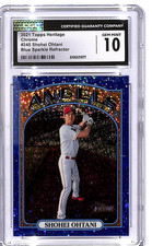 2021 Topps Heritage Shohei Ohtani Blue Sparkle Refractor #245 CGC 10 Angels