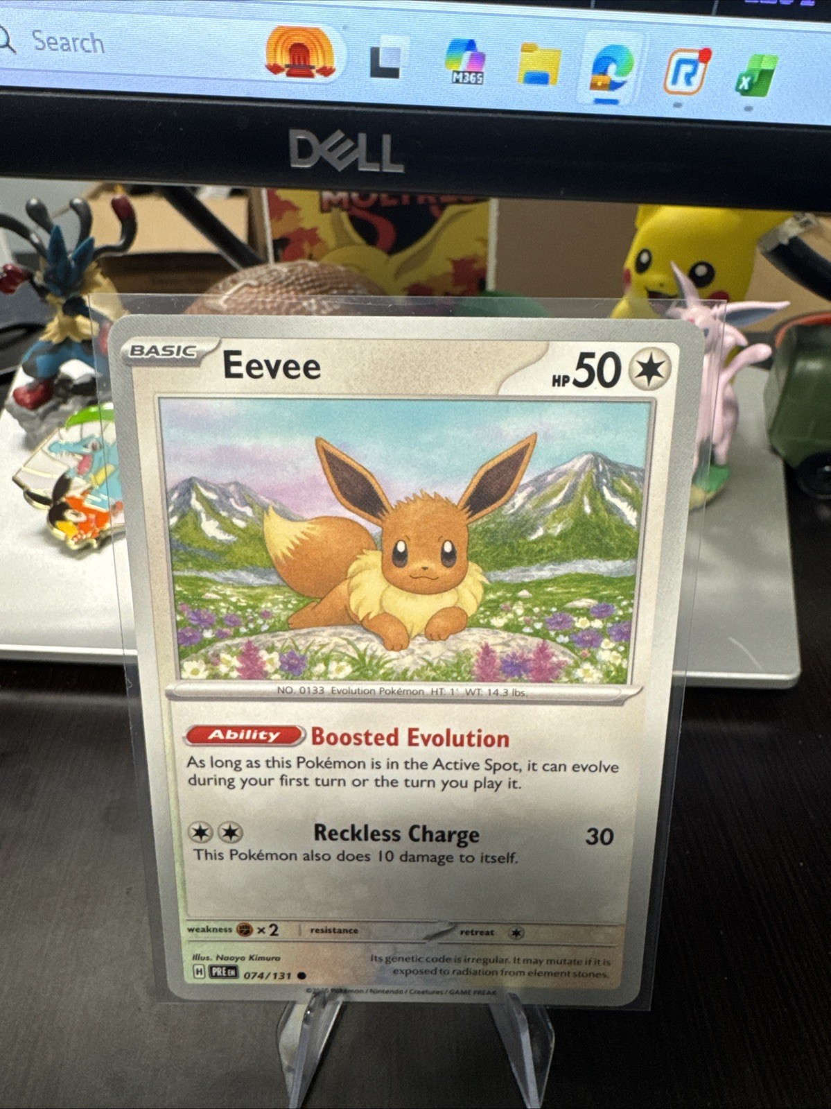 Eevee #74/131 Prismatic Evolutions NM Pokemon TCG Free Ship