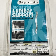 Dynatronics Industrial Lumbar Support W/ Suspenders Vintage’94 Large 9” Wide