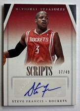2013-14 Panini National Treasures - Scripts Steve Francis Auto #SC-SF /49 (AU)