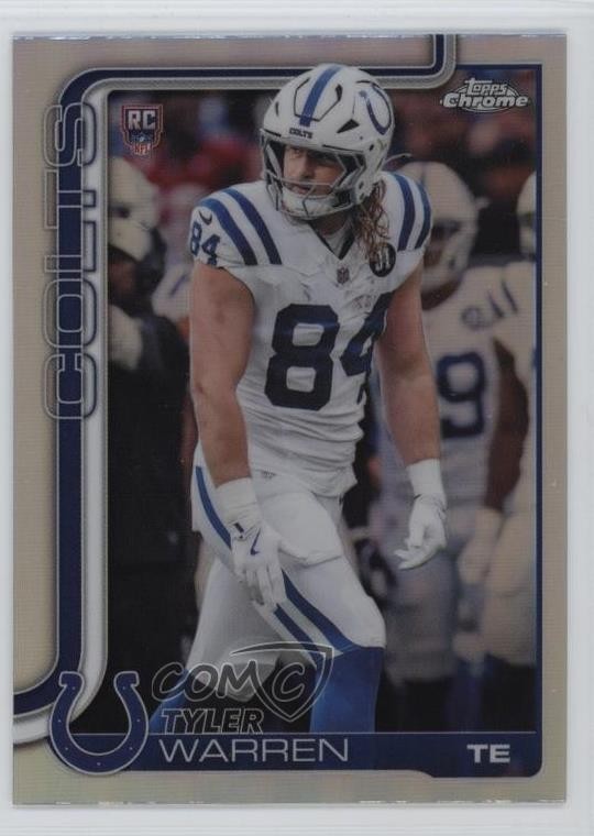2025 Topps Chrome Rookies Refractor Tyler Warren #346 Rookie RC i0b