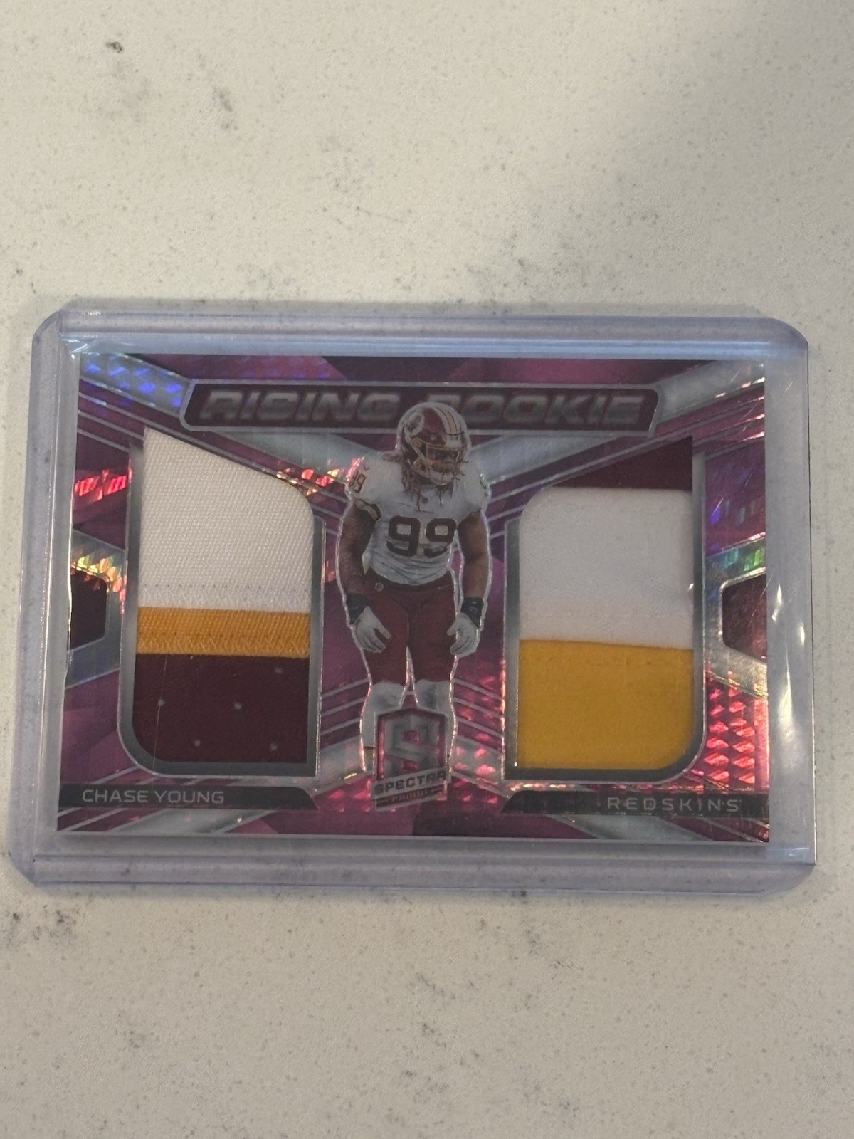 Chase Young Panini Spectra Rising Rookie Materials #RRMCY Base