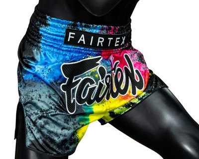 Fairtex BS1938 Muay Thai Shorts Black Acid Jazz