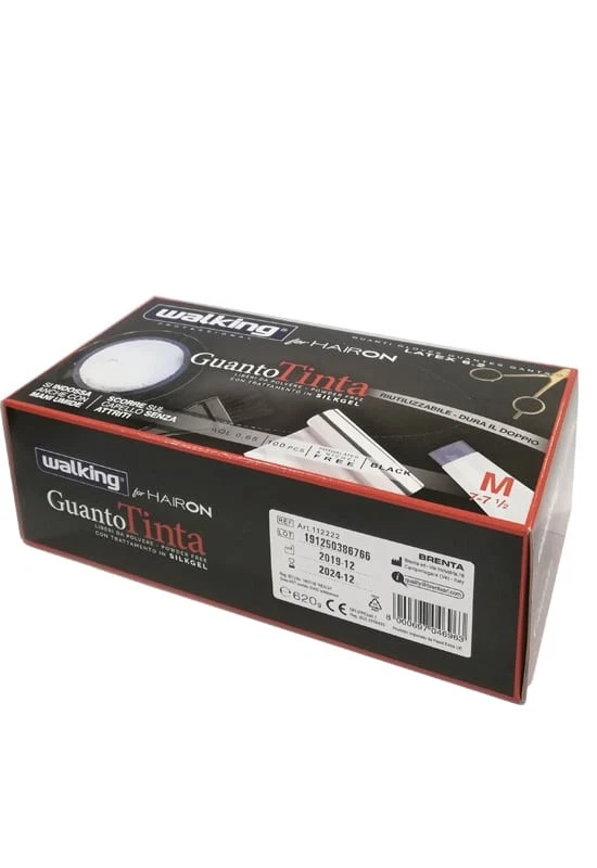 Guanti In Lattice Nero Senza Polvere 100pz Walking Guantotinta - Axima/M