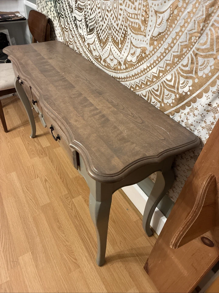 Hermosa mesa consola sofá francés Ethan Allen Country #26-9301 acabado #236 Foto 2 de 4