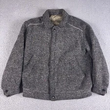 Oratop Finland Jacket Mens Full Zip Herringbone Speckled Quilted Wool Bomber