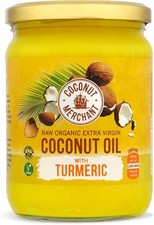 Coconut Merchant Organic Oil Turmeric 500ml Extra Virgin Raw