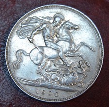 1900 Queen Victoria - LXIII Silver Crown - Very Nice - High Grade.