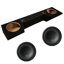 Alpine S-W10D2 10" Subwoofer Fits 19-25 Dodge Ram Quad Cab Sealed Dual Sub Box