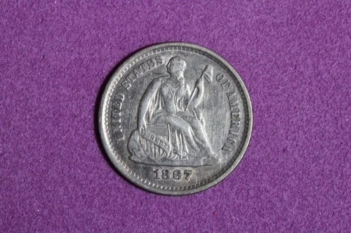 1867 S Seated Liberty Half Dime #M25517