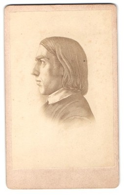 Photography portrait painter Friedrich Overbeck in side profile 