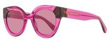 Longchamp Sculpted Oval Sunglasses LO750S 654 Cyclamen 49mm