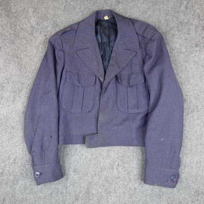 50s US AIRFORCE アイクジャケット ヴィンテージ ARMY Vintage US Military Jacket Mens Medium Navy Wool USAF Uniform Ike