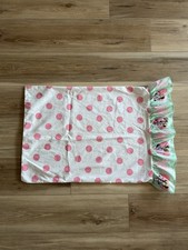 Vintage Disney Minnie Mouse Pink Polka Dots Standard Ruffled Pillow Sham USA 90s