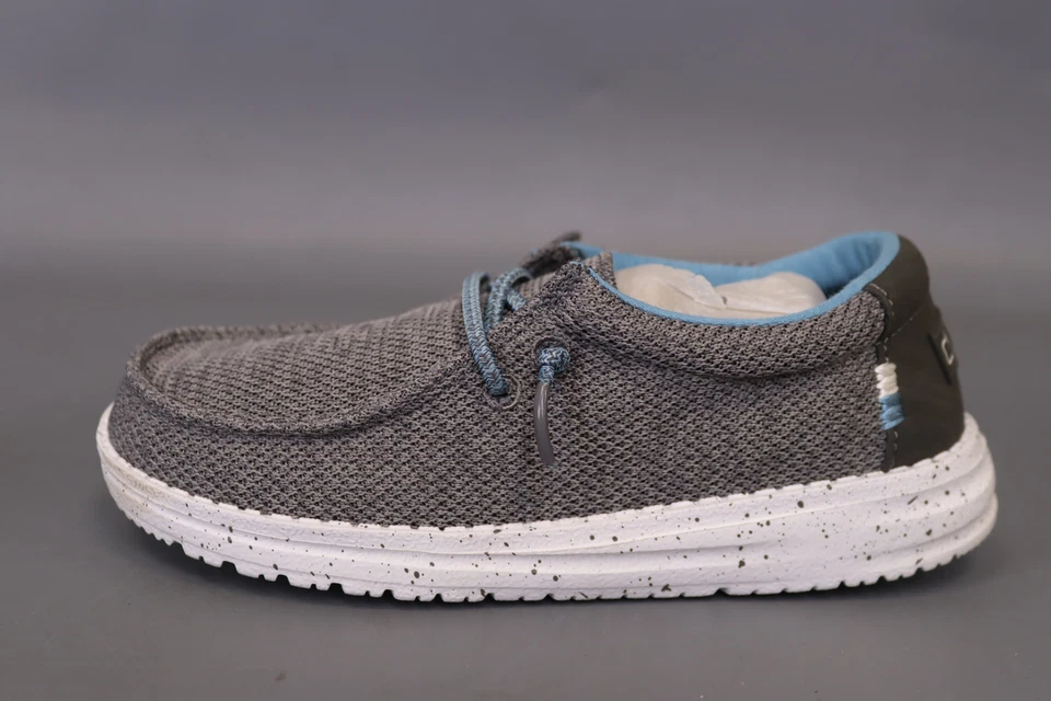 Patinador Hey Dude Wally Sox (niño pequeño/niño pequeño/niño grande) Sox piel de tiburón gris -Y2-L3 Foto 4 de 4