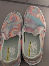 VANS Deluxe Comfort Ortholite Women's Slip-On Tie Dye Canvas Cushioned Shoes 10