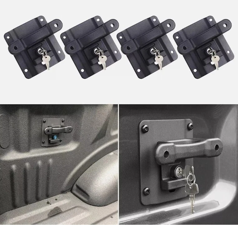 4Pcs Suitable For 2005-25 Ford F150 F250 F350 Truck Cargo Bundling Bracket Plate Foto 2 de 4