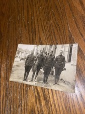 Original WWI Real Photo Postcard 4 AMERICAN SOLDIERS 1918 FRANCE