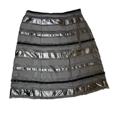 Madison Studio Black Ribbon Skirt Size 10 A-Line Cocktail Party Career