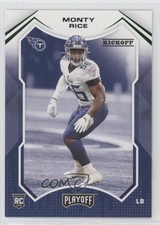 2021 Panini Playoff Rookies Kickoff Monty Rice #280 y4f